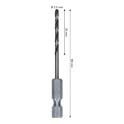 Bosch Foret hélicoïdal HSS métal, 2,5 x 30 x 69 mm, queue HEX 1/4-4