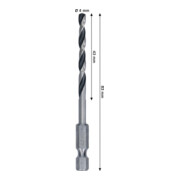 Bosch Foret hélicoïdal HSS métal, 4 x 43 x 83 mm, queue HEX 1/4-4