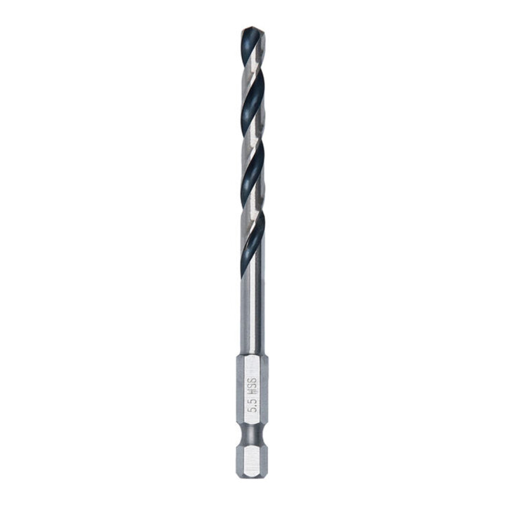 Bosch Foret hélicoïdal HSS métal, 5,5 x 57 x 98 mm, tige HEX 1/4