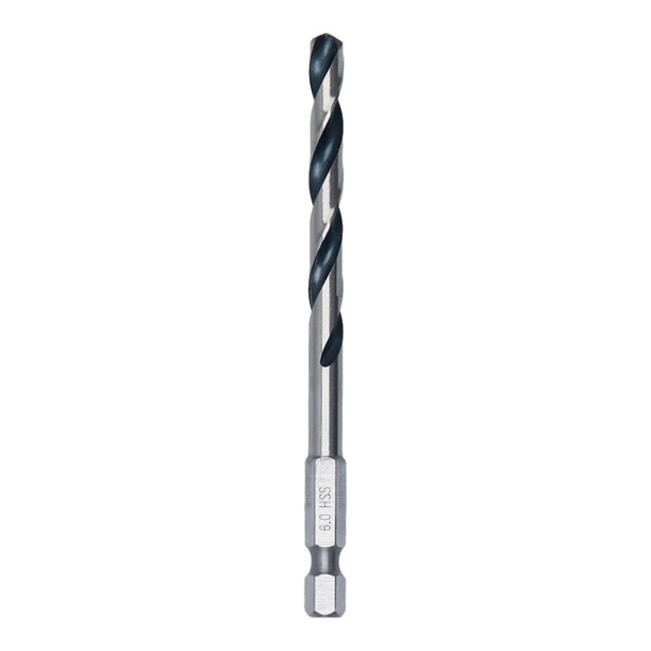 Bosch Foret hélicoïdal HSS métal, 6 x 57 x 98 mm, tige HEX 1/4