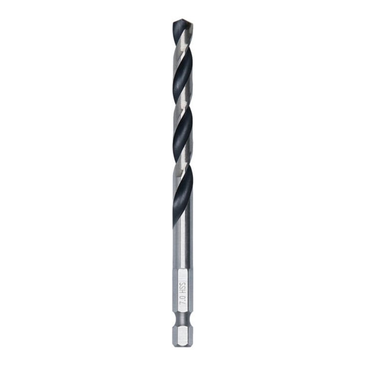 Bosch Foret hélicoïdal HSS métal, 7 x 69 x 109 mm, tige HEX 1/4