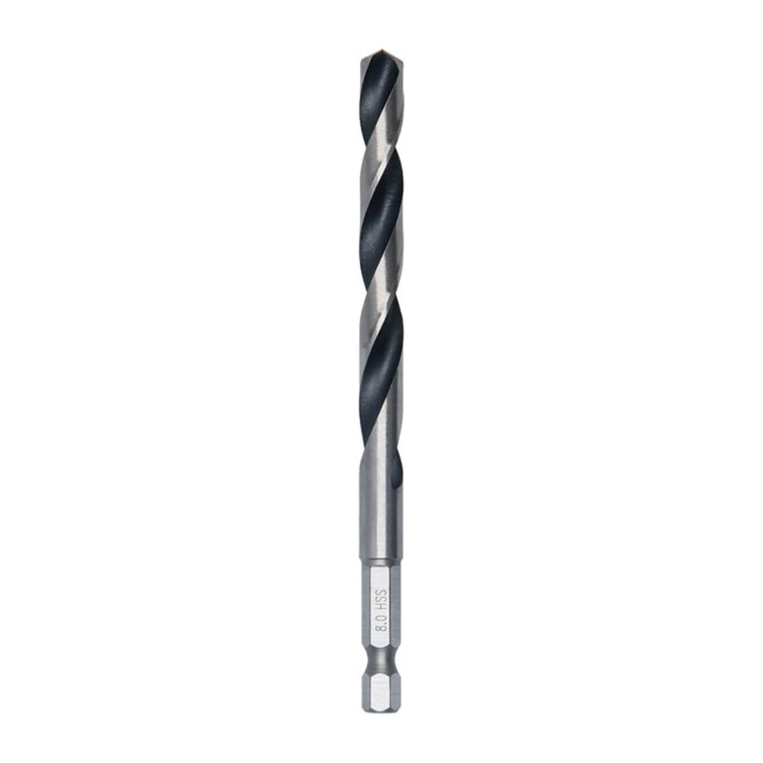 Bosch Foret hélicoïdal HSS métal, 8 x 75 x 117 mm, tige HEX 1/4