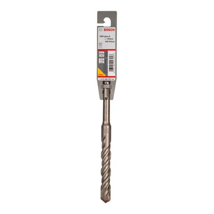 BOSCH Foret marteau en carbure “5” SDS-plus 15X165 mm