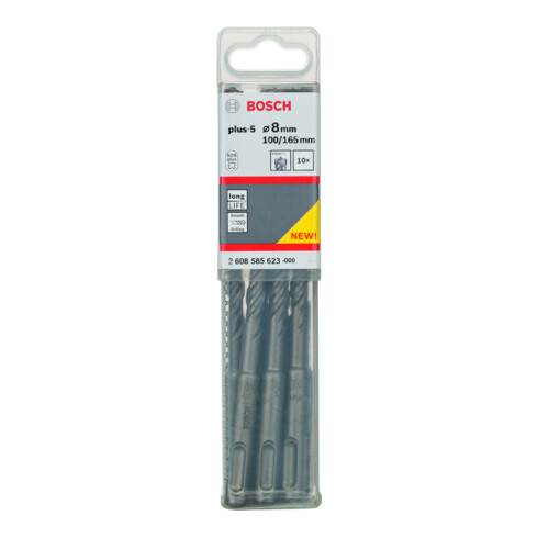 Bosch Forets à percussion 8x100x165mm lot de 10 SDS plus-5