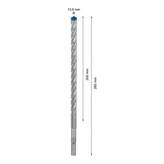 Bosch Forets à percussion EXPERT 12x200x265mm VE de 10 pièces SDS plus-7X