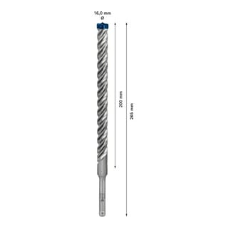Bosch Forets à percussion EXPERT 16x200x265mm VE de 10 pièces SDS plus-7X