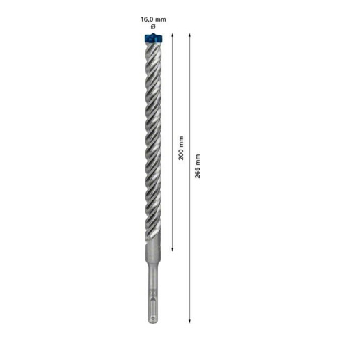 Bosch Forets à percussion EXPERT 16x200x265mm VE de 10 pièces SDS plus-7X