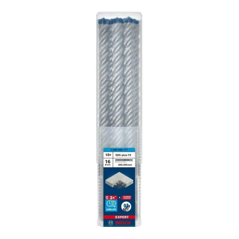 Bosch Forets à percussion EXPERT 16x200x265mm VE de 10 pièces SDS plus-7X