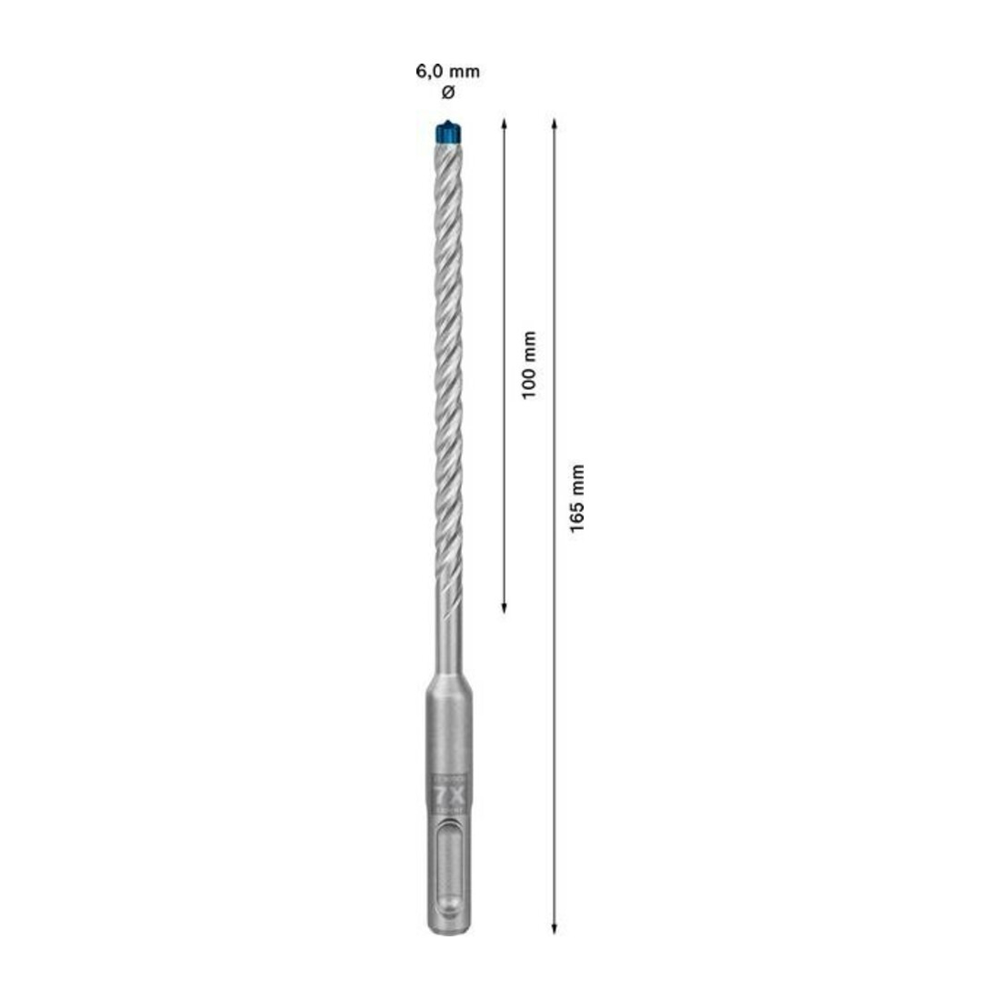 Bosch Forets à percussion EXPERT 6x100x165mm VE de 10 pièces SDS plus-7X