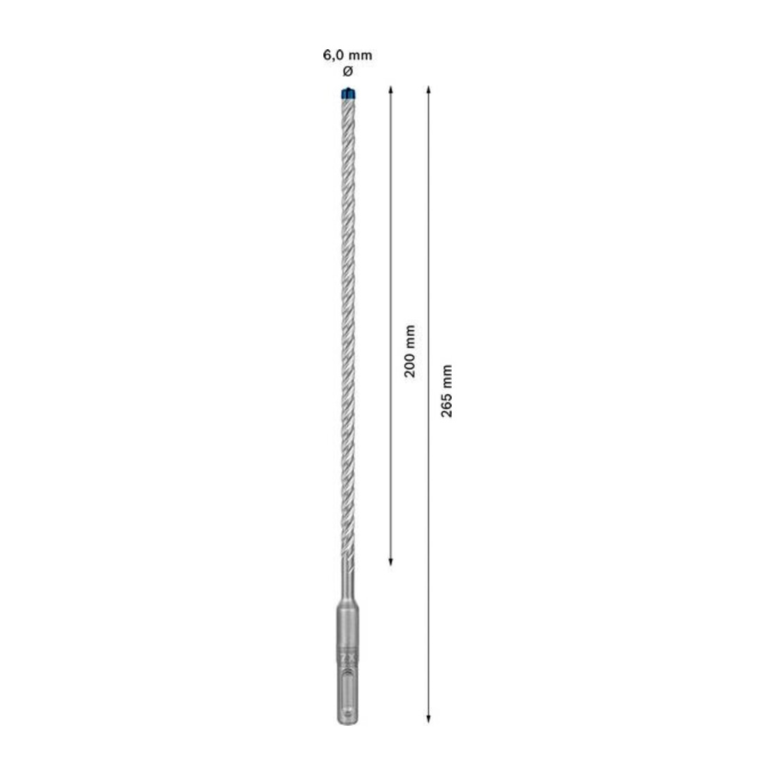 Bosch Forets à percussion EXPERT 6x200x265mm VE de 10 pièces SDS plus-7X