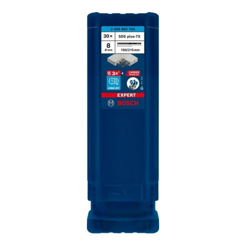 Bosch Forets à percussion EXPERT 8x150x215mm VE de 30 pièces SDS plus-7X