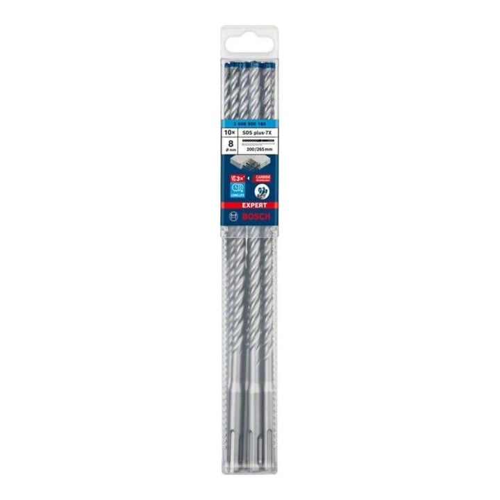 Bosch Forets à percussion EXPERT 8x200x265mm VE de 10 pièces SDS plus-7X