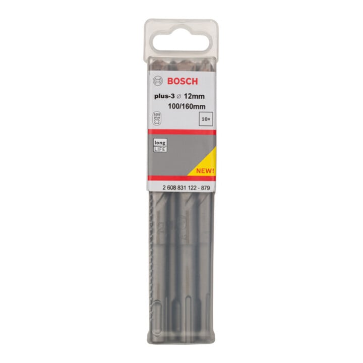 Bosch Forets à percussion plus-3, 12x100x160mm, 10 pcs.