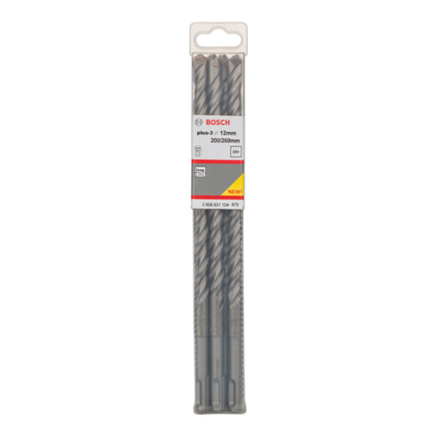 Bosch Forets à percussion plus-3, 12x200x260mm 10 pcs.