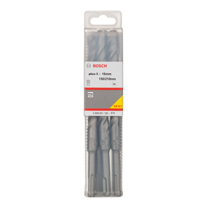 Bosch Forets à percussion plus-3, 16x150x210 mm, 8 pcs.