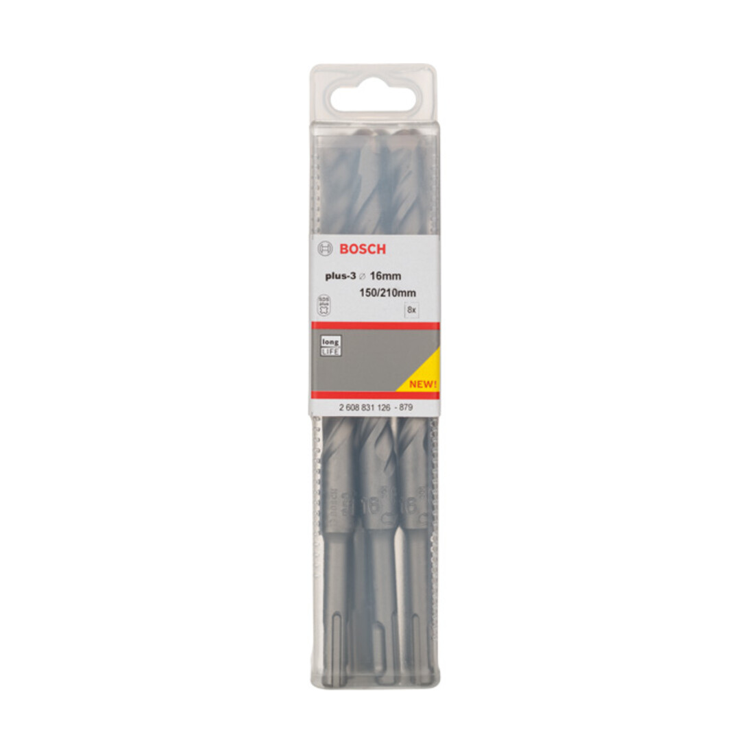 Bosch Forets à percussion plus-3, 16x150x210 mm, 8 pcs.