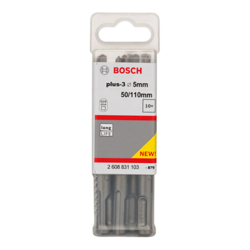 Bosch Forets à percussion plus-3, 5x50x110mm 10 pcs.