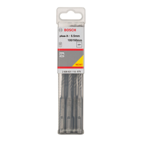 Bosch Forets à percussion plus-3, 6,5x100x160mm 10 pcs