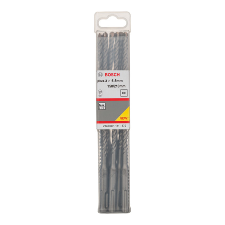 Bosch Forets à percussion plus-3, 6,5x150x210mm 10 pcs.