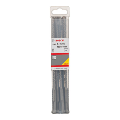 Bosch Forets à percussion plus-3, 6x150x210mm, 10 pcs.