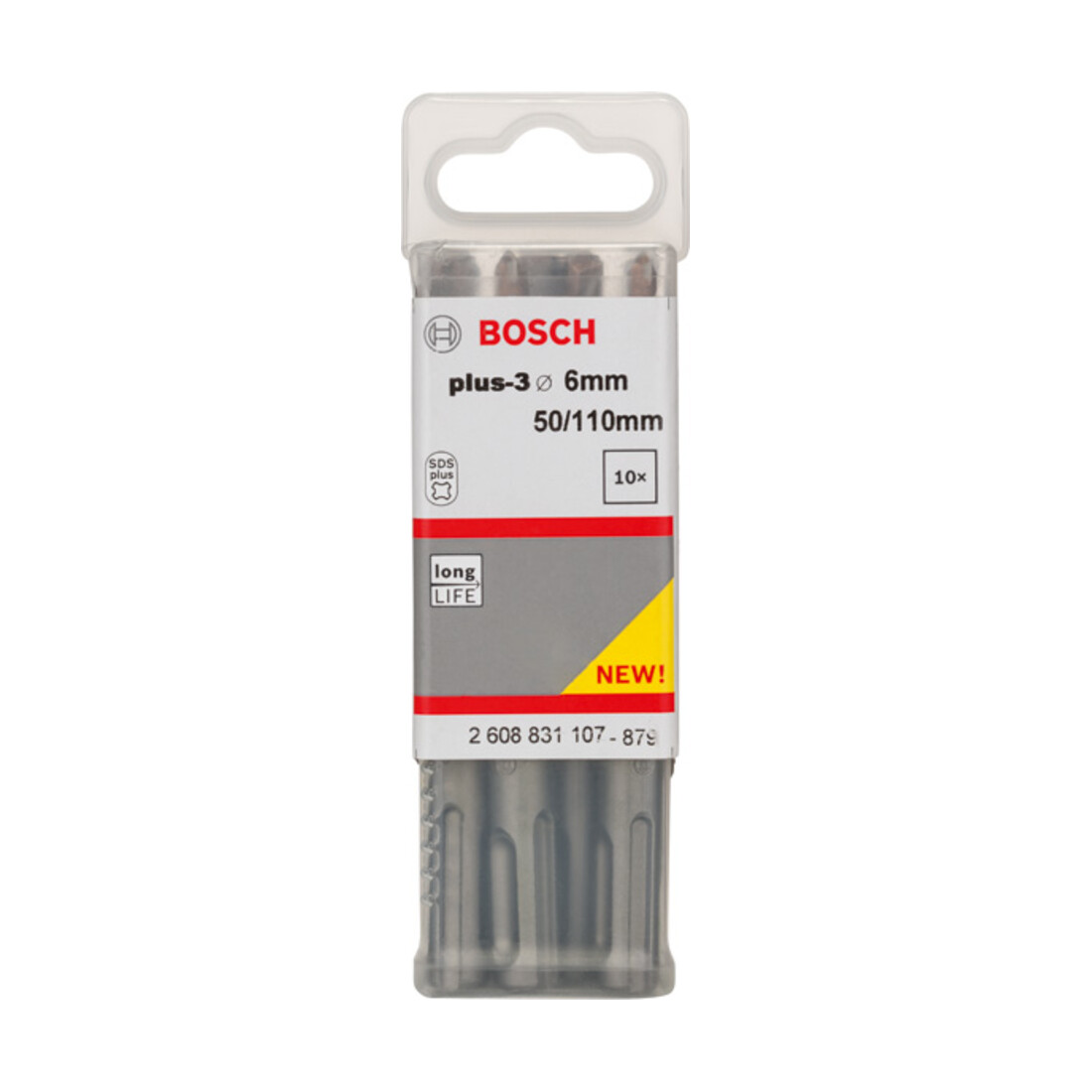 Bosch Forets à percussion plus-3, 6x50x110mm, 10 pcs.