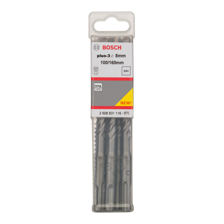 Bosch Forets à percussion plus-3, 8x100x160mm 10 pcs