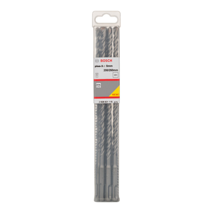 Bosch Forets à percussion plus-3, 8x200x260mm 10 pcs.