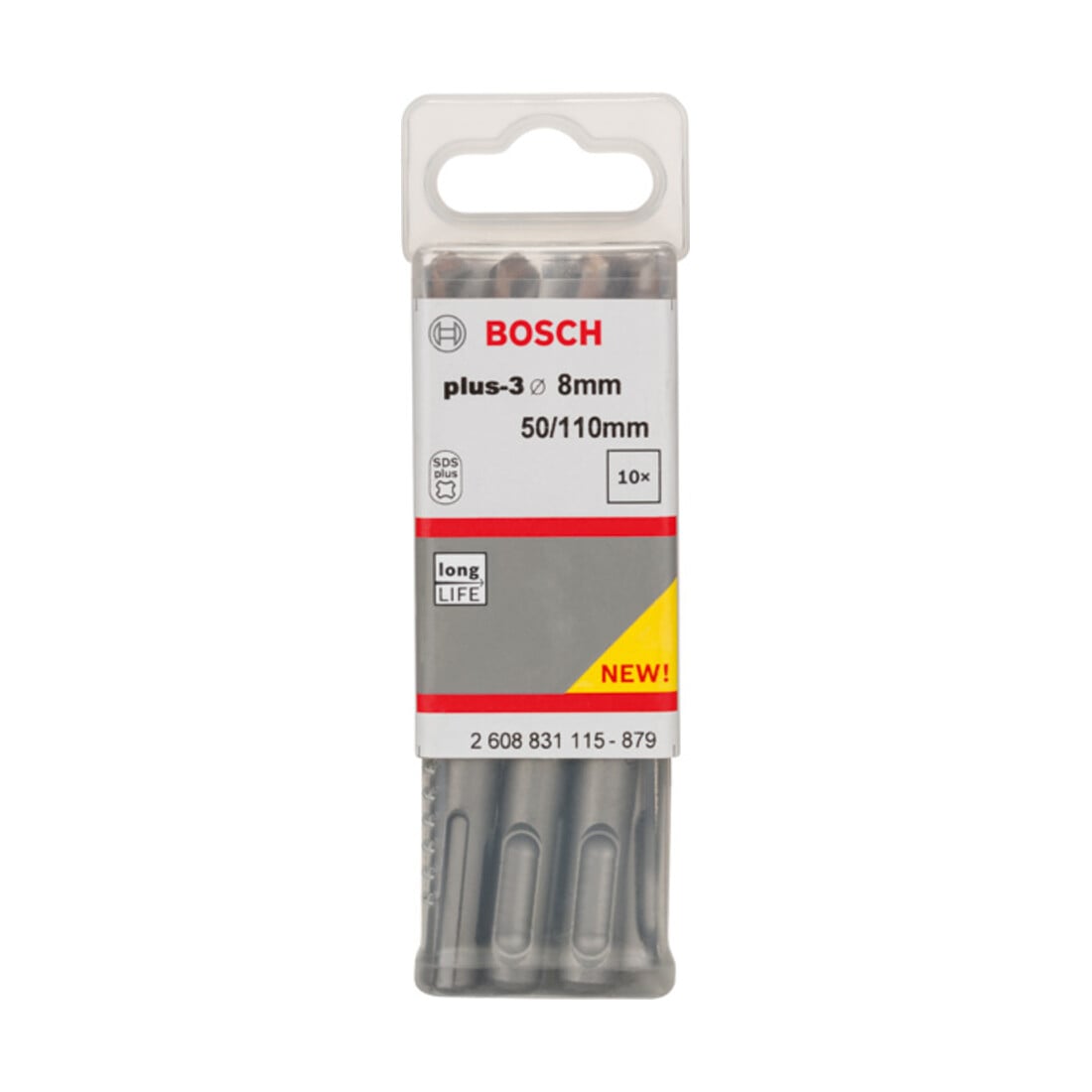 Bosch Forets à percussion plus-3, 8x50x110mm 10 pcs.
