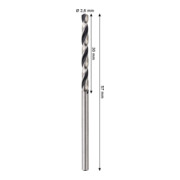 Bosch Forets hélicoïdaux en métal HSS, 2,6 x 30 x 57 mm, tige CYL, 2 pièces-4