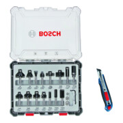 Bosch Fräser-Set, 15-teilig, inklusive gratis Cuttermesser-2