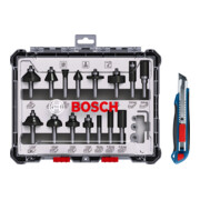 Bosch Fräser-Set, 15-teilig, inklusive gratis Cuttermesser-4