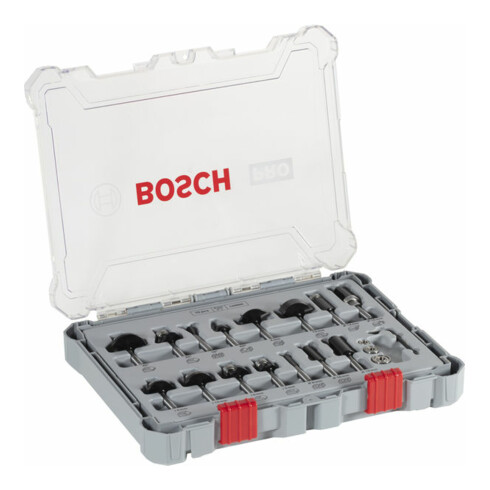 Bosch Fräser-Set 6-mm-Schaft 15-teilig