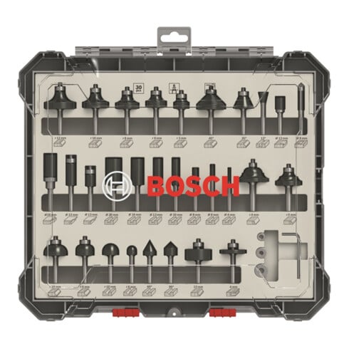 Bosch Fräser-Set 6-mm-Schaft 30-teilig