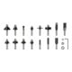 Bosch Fräser-Set 8-mm-Schaft 15-teilig