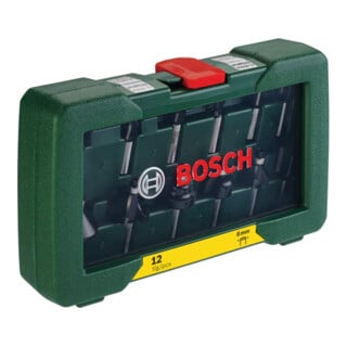 Bosch Fräser-Set-HM, 12-teilig, Durchmesser: 8 mm Schaft)