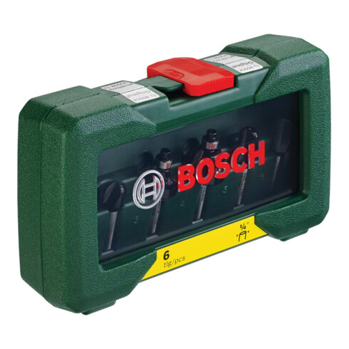 Bosch Fräser-Set-HM, 6-teilig, Durchmesser: 1/4" Schaft