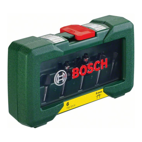 Bosch Fräser-Set-HM, 6-teilig, Durchmesser: 6 mm Schaft
