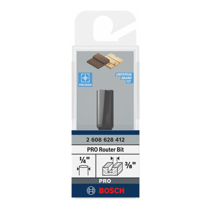 Bosch Fraise à rainurer 1/4", D1 9,5 mm, L 19,5 mm, P 51 mm