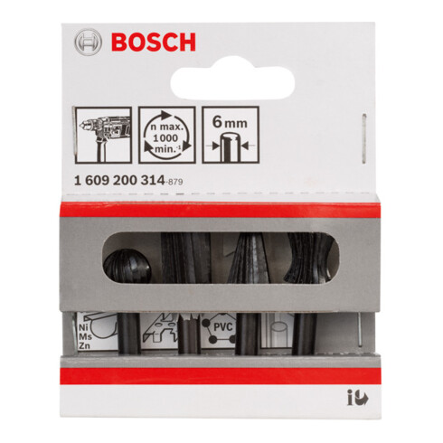 Bosch Freihandfräser-Set für Bohrmaschinen 4-teilig 6 mm 13 mm