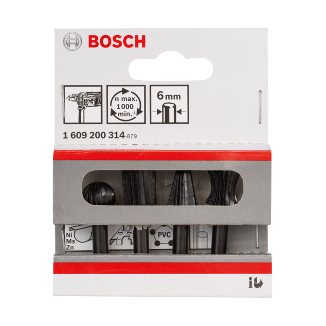 Bosch Freihandfräser-Set für Bohrmaschinen 4-teilig 6 mm 13 mm
