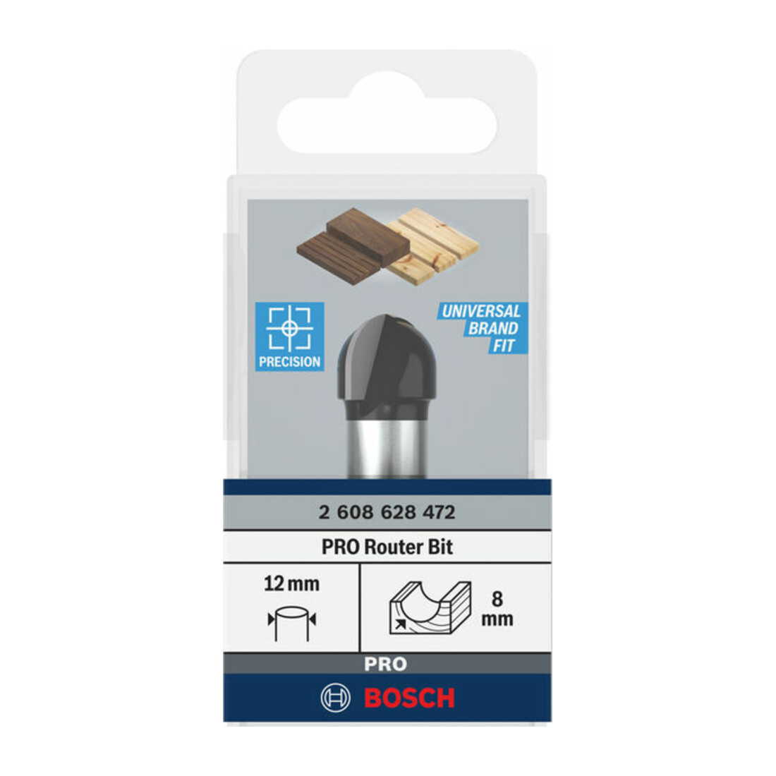 Bosch Fresa 12mm R1 8mm D 16mm L12,7mm G 54mm