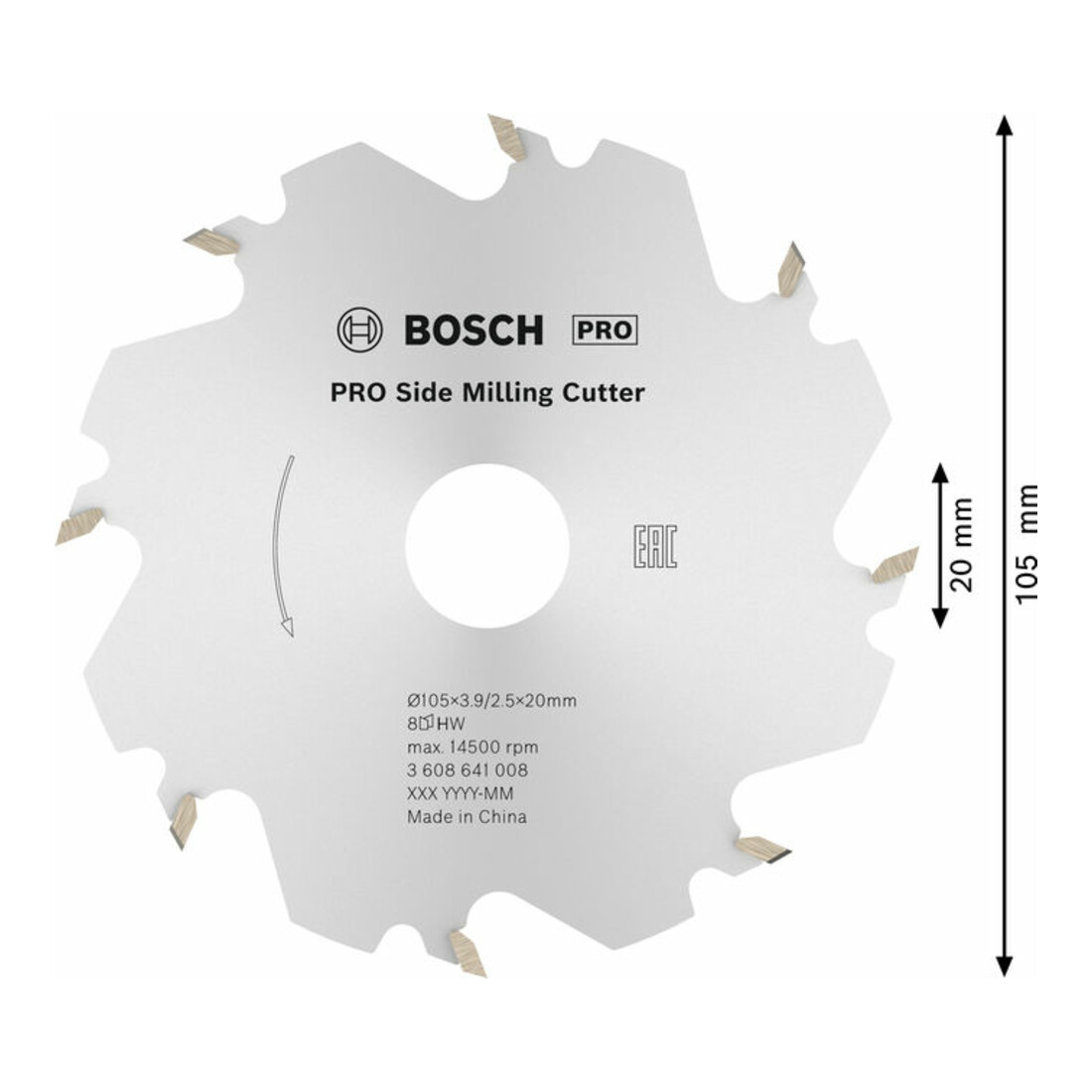 Bosch Fresa a disco per fresa per tasselli piatti