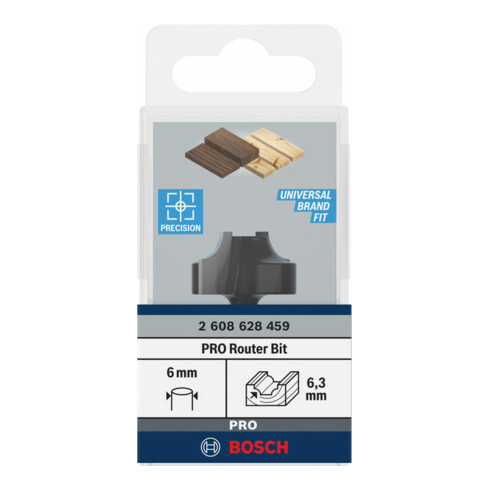 Bosch Fresa a profilo 6mm R1 6,3mm P 25,4mm L14mm G 46mm