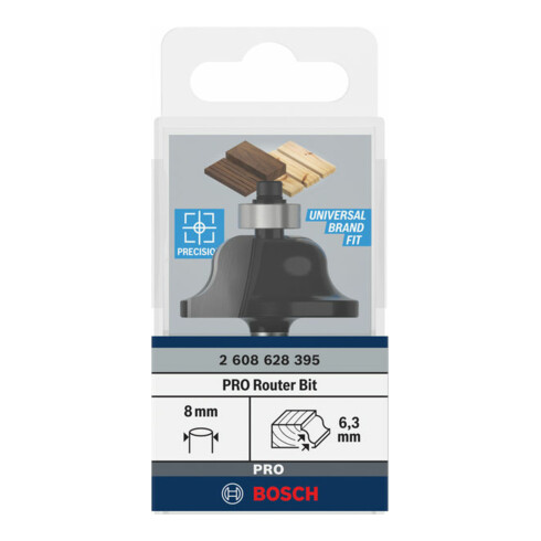 Bosch Fresa a profilo B 8mm R1 6,3mm B 12,7mm L17mm G 61mm