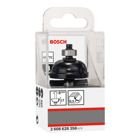 Bosch Fresa a profilo F 8mm R1 9,5mm D 35mm L16,2mm G 59mm