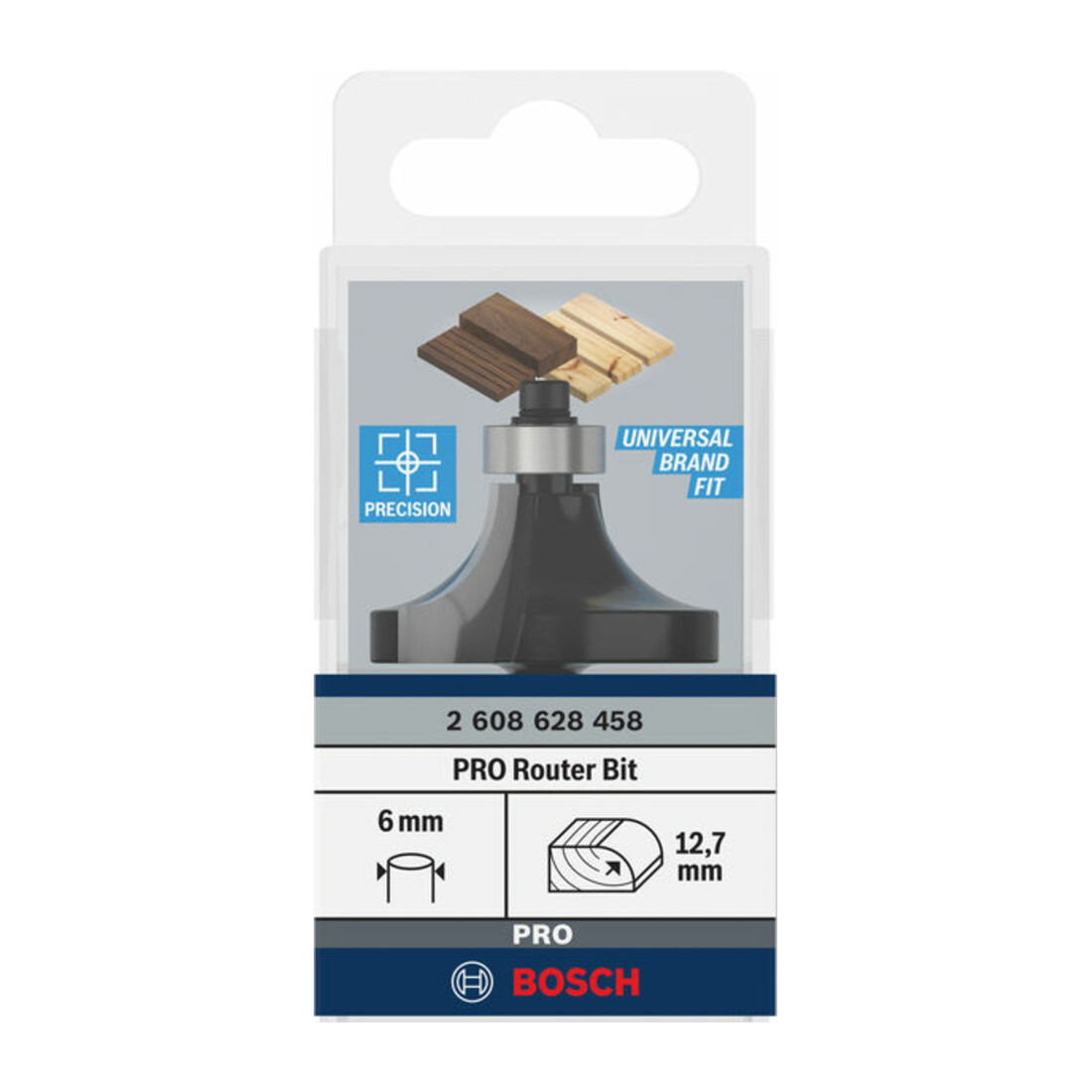 Bosch Fresa per arrotondare 6mm R1 12,7mm P 38,1mm L18,6mm G 60mm