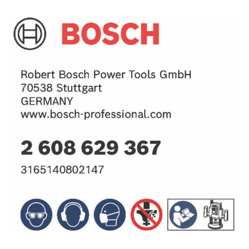 Bosch Fresa per cerniere 8mm D1 19mm L12,5mm G 51mm