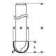 Bosch Fresa per filetti 8mm R1 3mm D 6mm L12,7mm G 50,8mm-4