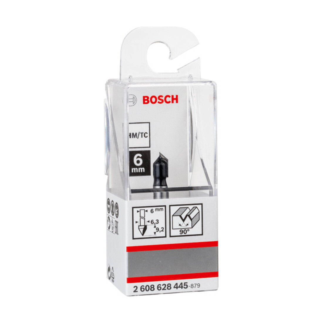 Bosch Fresa per scanalature a V 6mm