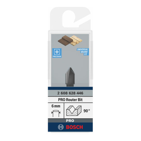 Bosch Fresa per scanalature a V 6mm
